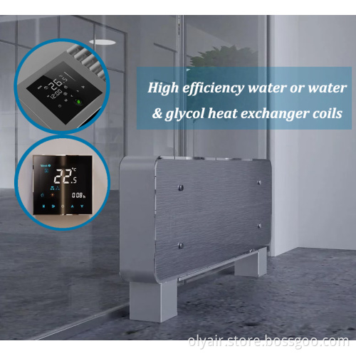 Ultra Thin Hydronic Fan Coil - 12cm Thickness, DC Inverter, Glass Panel